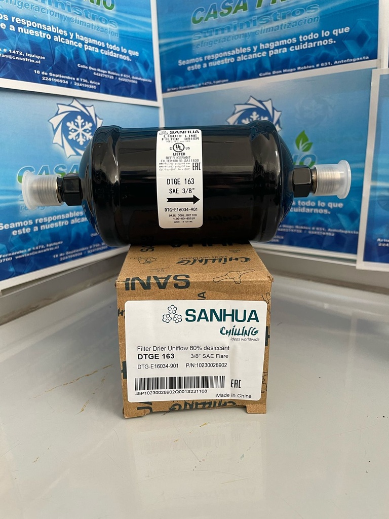 [FL1211239SH] Filtro secador unidireccional Sanhua (3/8″) Flare
