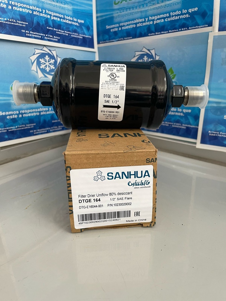 [FL121232SH] Filtro secador unidireccional Sanhua (1/2″) Flare