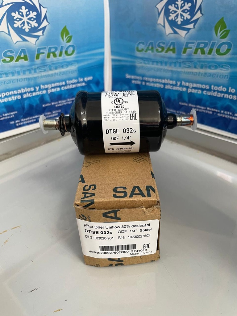 [FL121231SH] Filtro secador unidireccional Sanhua (1/4″) Solder