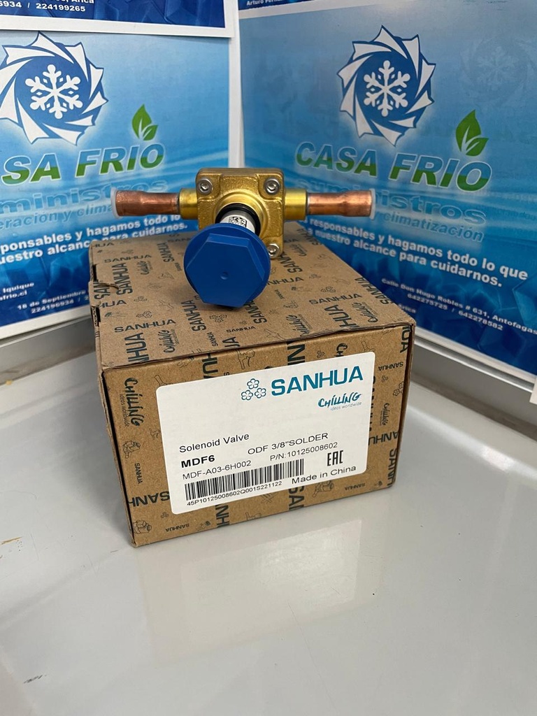 [VS2103142MDF] Válvula Solenoide Sanhua (ODF) (3/8″)