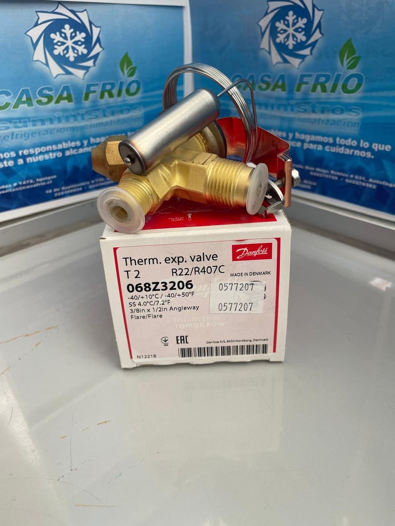[VE2103155ET] Válvula de Expansión Danfoss (R-22 y R-407C) Eq. Interno
