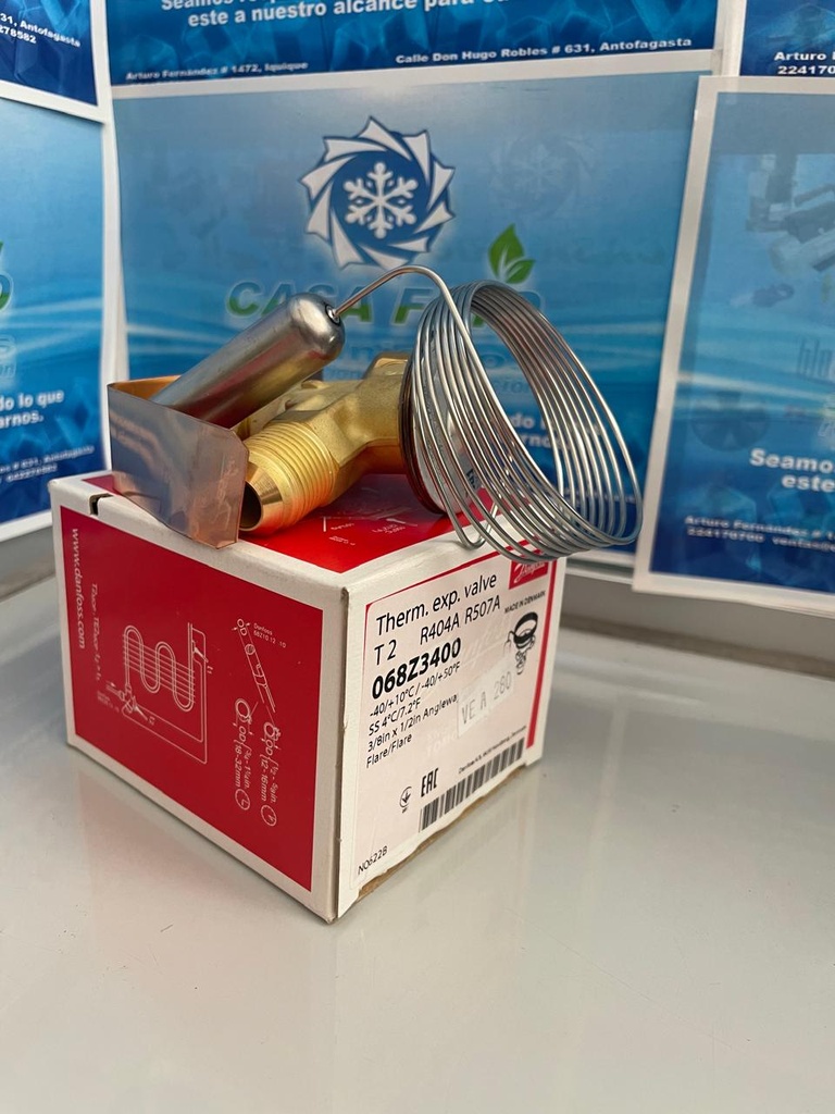 [VE2103153ET] Válvula de Expansión Danfoss (R-404A y R-507) Eq. Interno