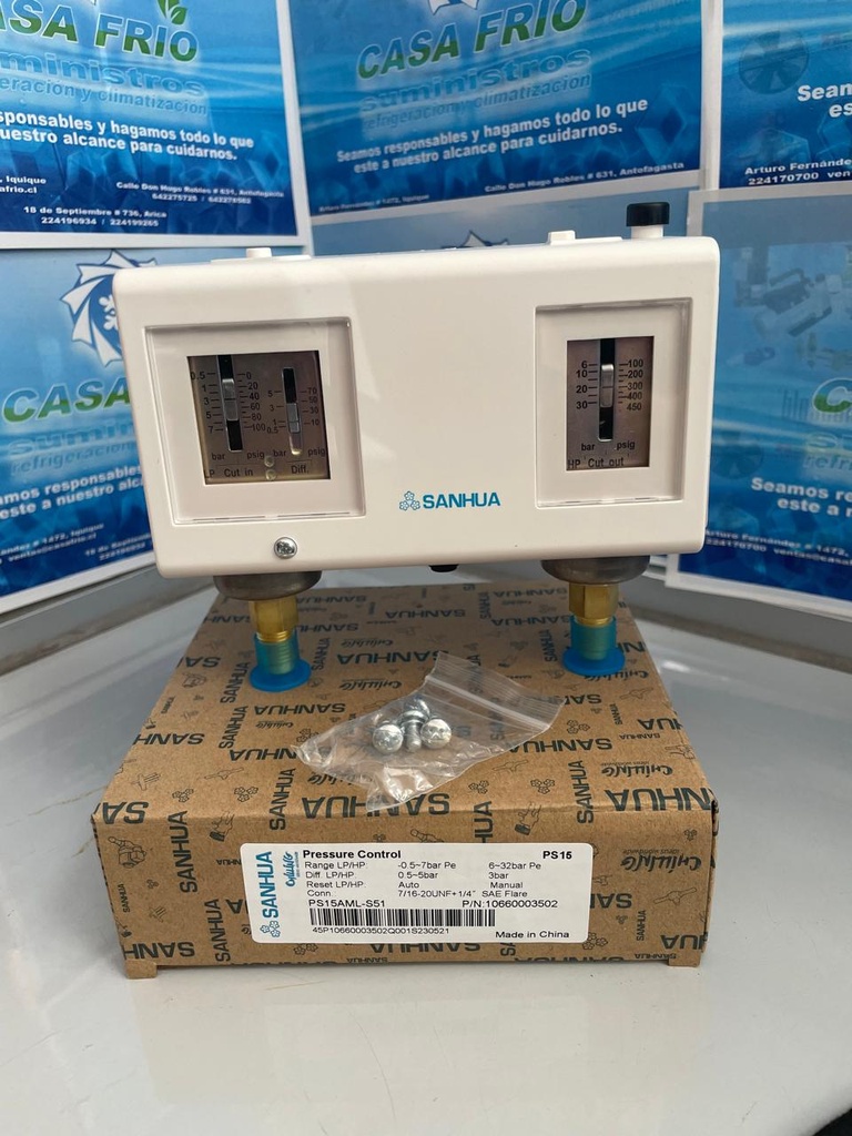 [CT0107041SH] Presostato Manual de alta y baja Sanhua