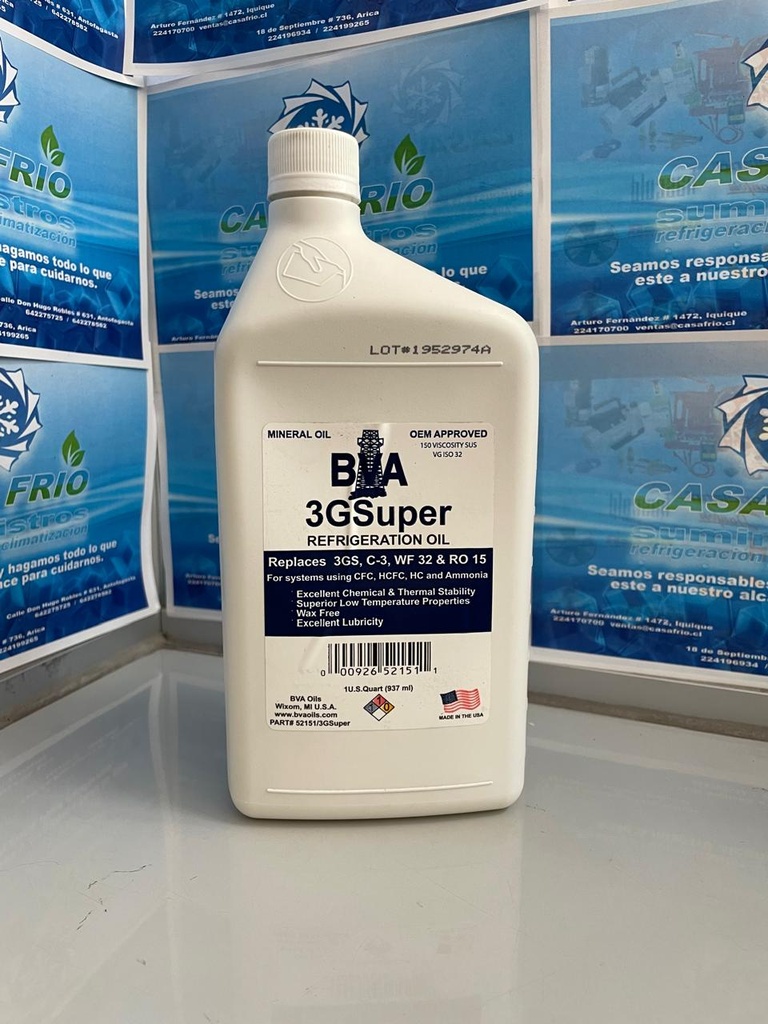 [AC01005QRT] Aceite Mineral 3GS 1lt.