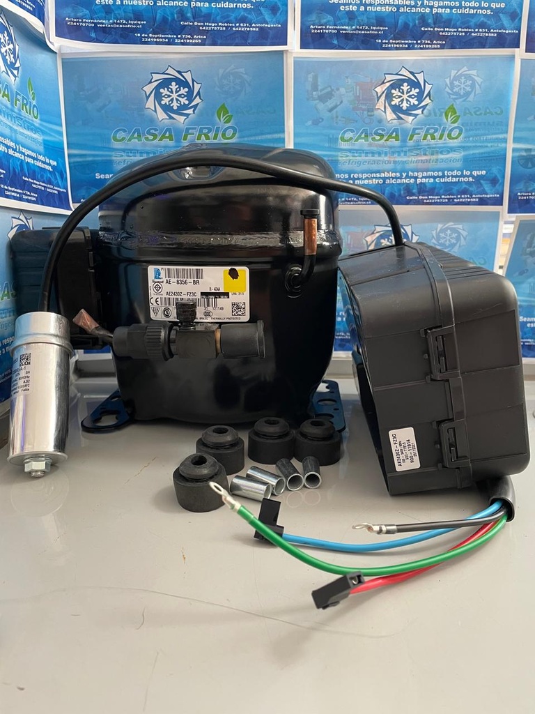 [C0106083TC] COMPRESOR TECUMSEH AE2430Z 1/2HP LBP R-404 220V