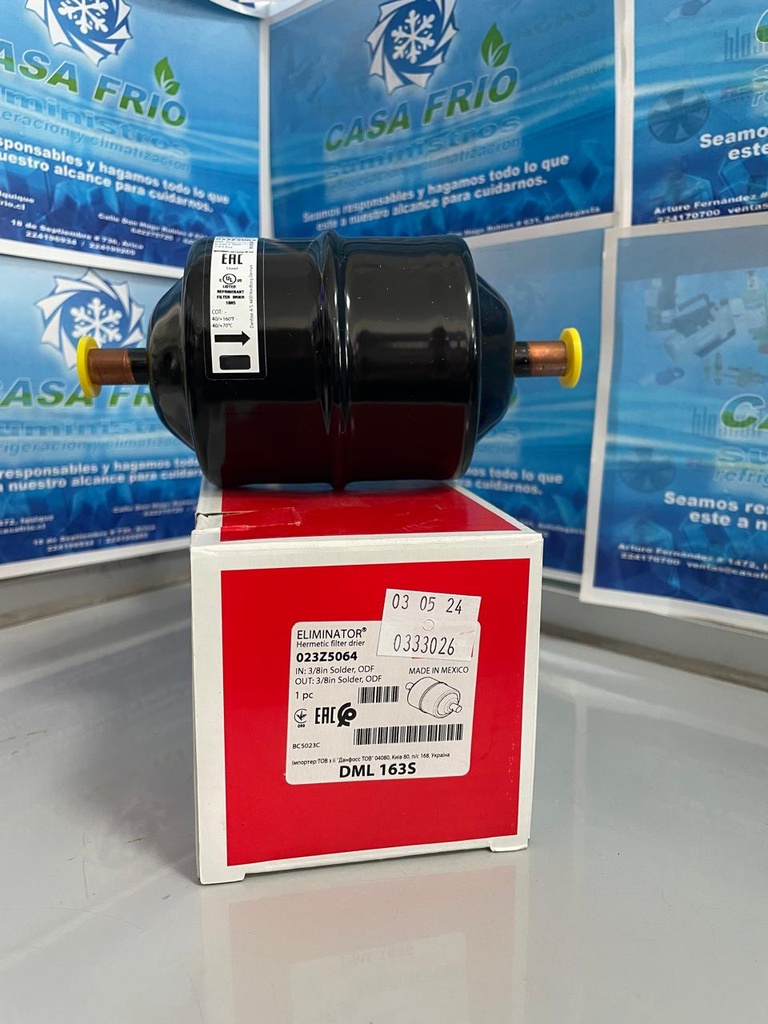 [FL121235DF] FILTRO SECADOR UNIDIRECCIONAL DANFOSS (3/8″) SOLDER