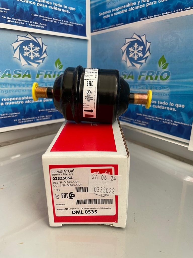 [FL0210048DF] FILTRO SECADOR UNIDIRECCIONAL DANFOSS 3/8″ SOLDER