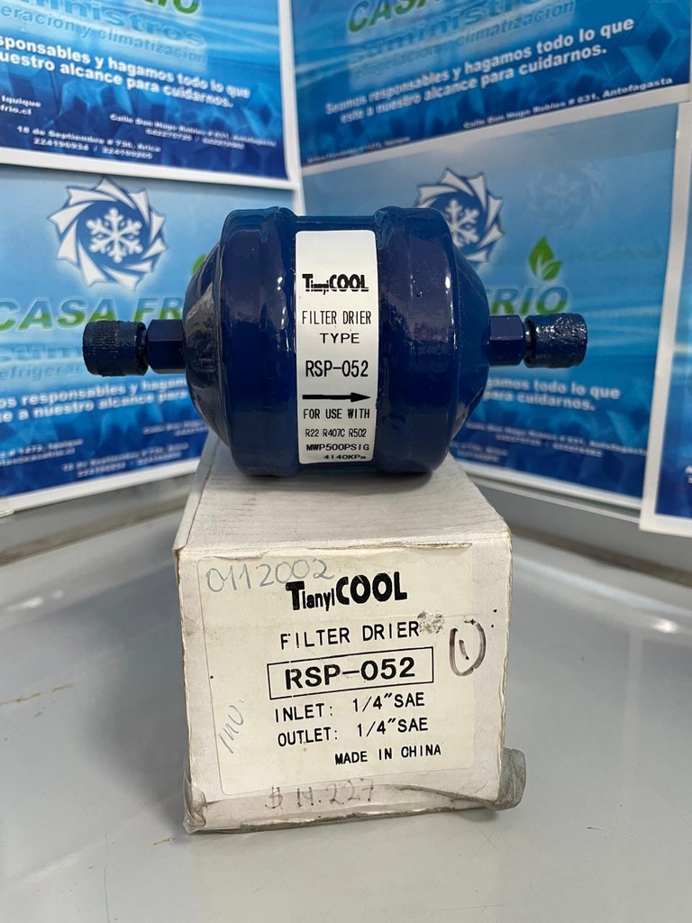 [FL121202RSP] FILTRO SECADOR TIANYICOOL 1/4″ FLARE