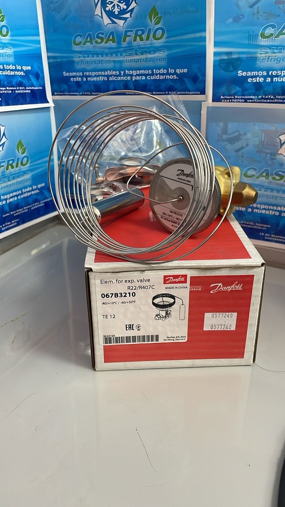 [TT0204017DF] Elemento de reemplazo para Válvula de Expansión TE 12 R-22/R-407C